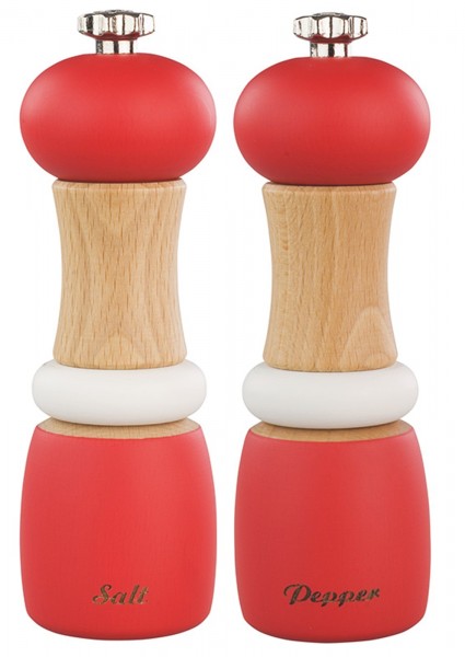 Set Salz & Pfeffermühle "Capstan" Holz, rot, 15.2 cm