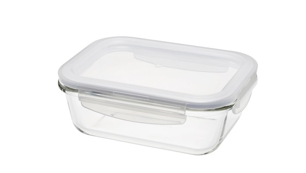 Ofenglas Behälter mit Deckel rechteckig 0.63lt 17.5x13x6.4cm