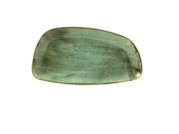 Stonecast Samphire Green Geo Teller 35x18.5cm