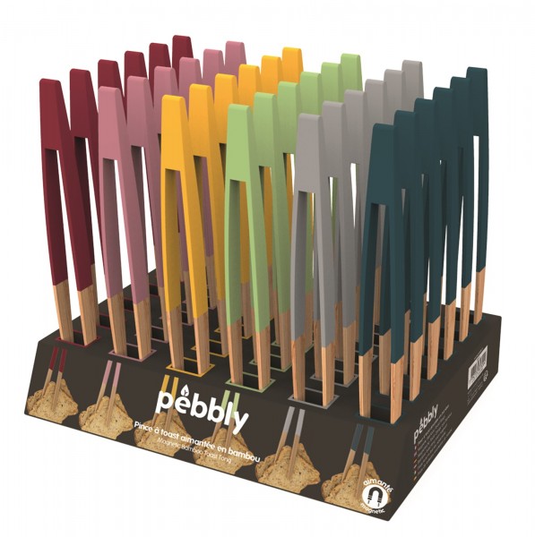 Pebbly Display mit magn. Zange 36 Stk. assortiert 18x29x6.5