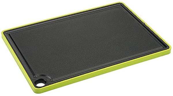 Non-Slip-Schneidebrett aus PP schwarz/gelb, 26.5x18.5cm