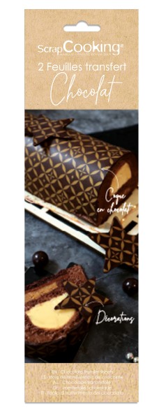 2er Set Transferbögen Couture Schokogeschmack gold