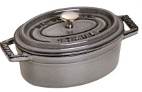 Cocotte 27cm, oval, Graphit-Grau, Gusseisen 3.2l