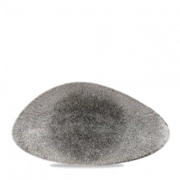 S.P. Raku Quartz Black Triangel Platte 35x19cm