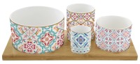 Siracusa Appetizer Set mit 4 Schälchen, 29x13cm