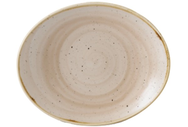 Stonecast Nutmeg Cream Platte oval 19x16cm
