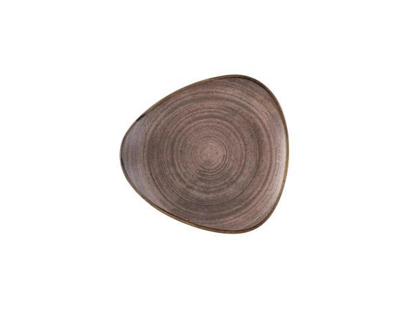 Stonecast Raw Brown Triangel Teller 26.5cm