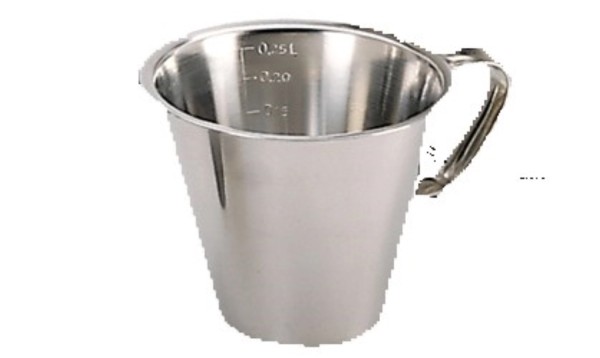 Kleiner Messbecher ohne Ringfuss graduiert 25cl