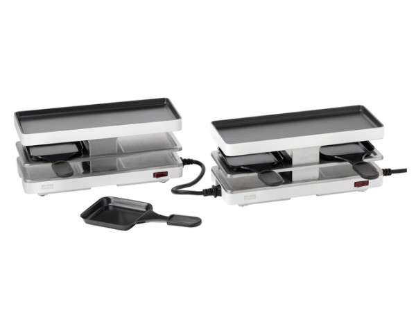 Raclettegrill Twinb. Set weiss