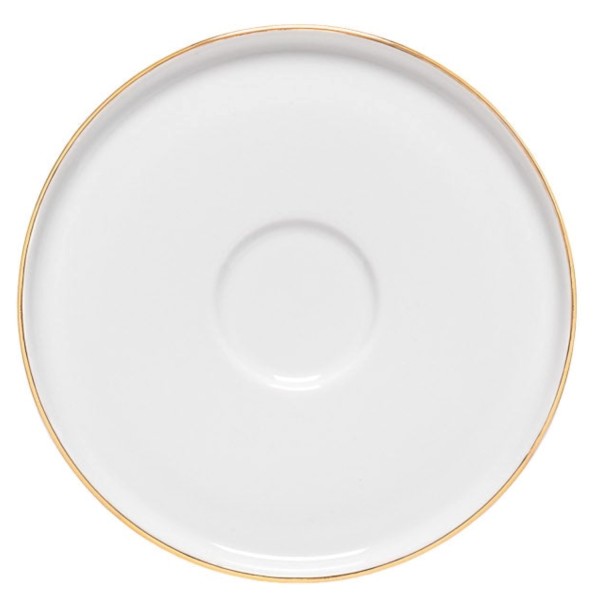 Resonance Untertasse Goldrand D13 H1.3cm weissgold