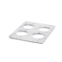 En Scene Platte GN 1/2 für 4 Karaffen Nacryl weiss marmor
