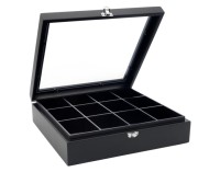 Teebox Sichtfenster 12 schwarz