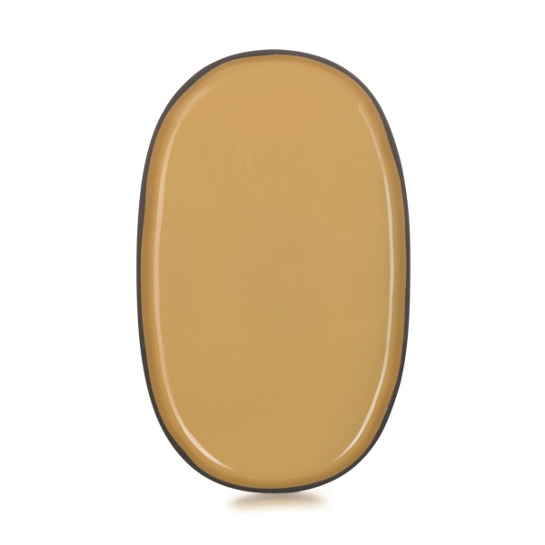 Caractère Servierplatte oval, 35.5x21.8x2.5cm, kurkuma