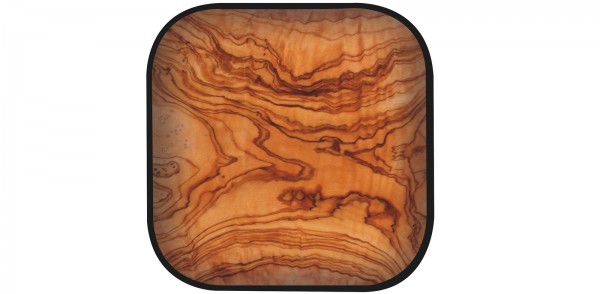 Osmos Untersetzer 4er Olivenholz Optik/schwarz 10×10×1.1 cm