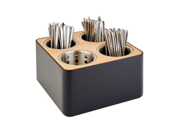 Besteckbehälter mit 4 Fächer 27x27cm inkl. Köcher