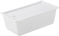 Terrine mit Deckel Tablett, 24x11x7cm, weiss