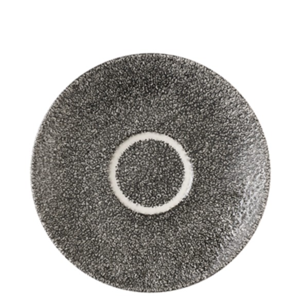 S.P. Raku Quartz Black Espresso Untertasse 11.8cm