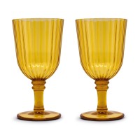 2er Set Gläser aus Acryl 460ml, bernstein