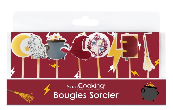 8er Set Kerzen Zaubereimotiv