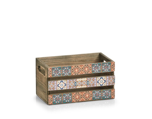 Dekokiste Mosaik Holz 24cm