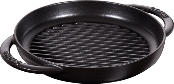 Pure Grillpfanne rund, schwarz, D22cm