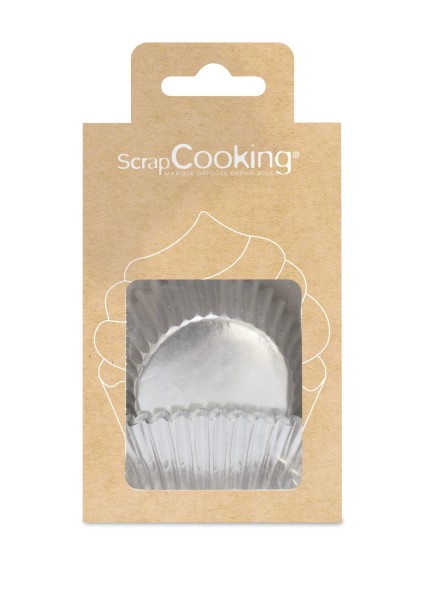 48 Stk. Cupcake Formen Silber
