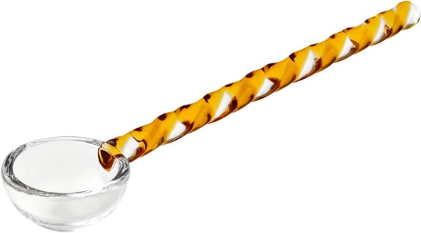 Playground Spoons Glaslöffel 14cm klar Muster gelb