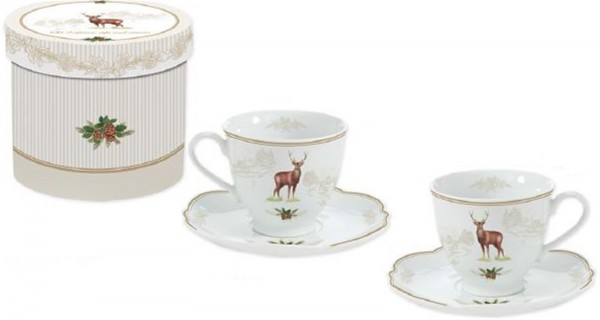 2er Set Deer Teetasse m. Untertasse 225 ml