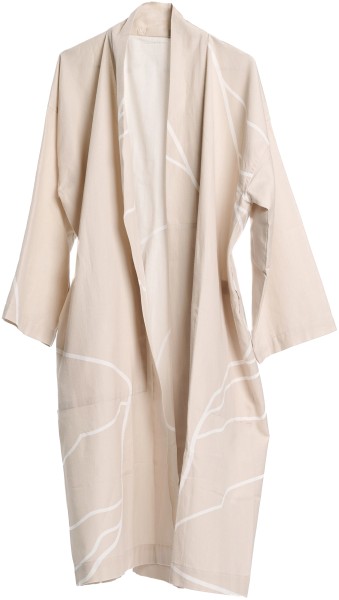 Reconnect Bademantel S/M stone Biobaumwolle