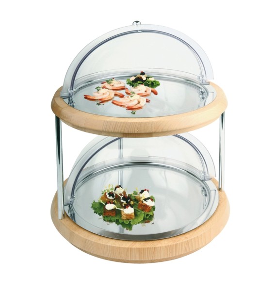 Kühltablett rund Doppeldecker 2xD48cm H38cm ohne Hauben