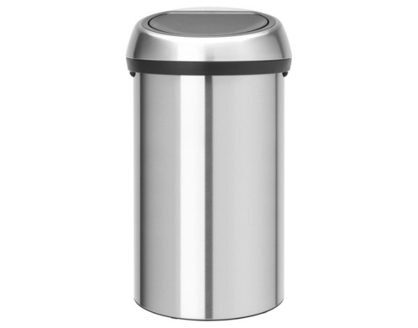 Abfallbeh.Touch matt steel60l