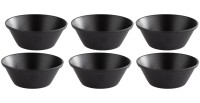 6er Set Dipschälchen D6cm H2.5cm, Edelstahl, schwarz