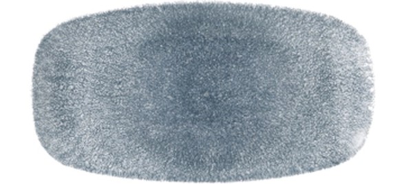 S.P. Raku Topaz Blue Platte rechteckig 29.8x15.3cm