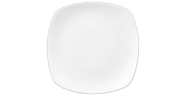 Bamboo White Teller quadratisch 22x22cm