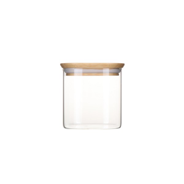 Vorratsglas mit Bambusdeckel 0.8l 11x11x11cm