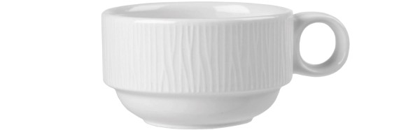 Bamboo White Tasse 9cl, stapelbar