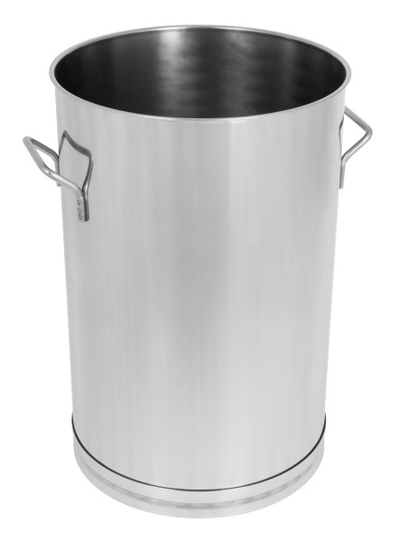 Behälter 20lt säurebeständig AISI316L V4A m/Bodenreif o/Deck