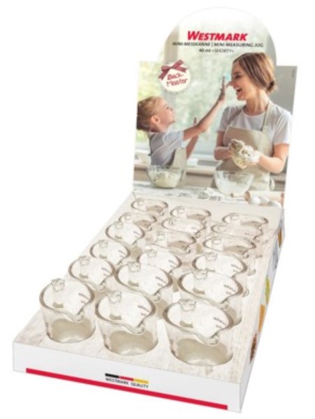 Display 18 Stk. Messglas Shorty 40ml