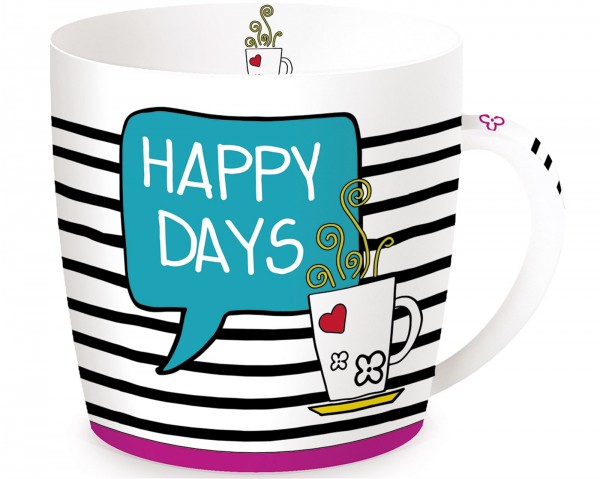 Happy Days Porzellanbecher in GB, 350 ml