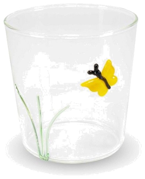 Glas aus Borosilikat 250 ml, Dekor Schmetterling