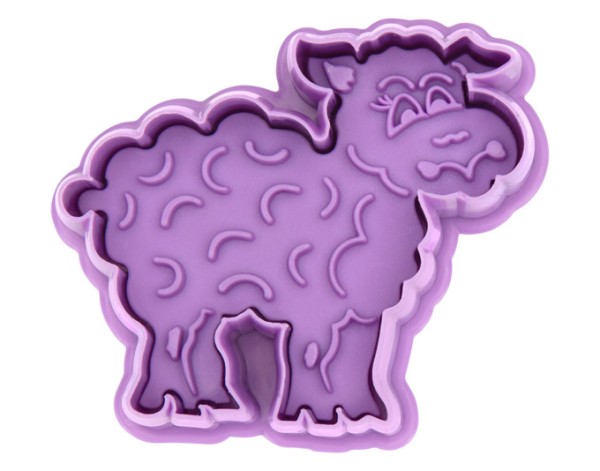 Ausstecher Schaf lila-violett