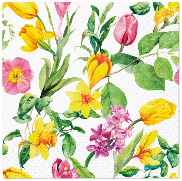 Servietten Cocktail 20x Frühling 25x25cm
