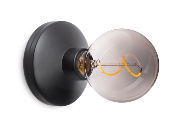 Bee Wandlampe smoked 18x12cm schwarz