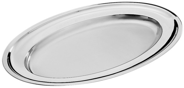 Servierplatte oval 60x39cm Edelstahl