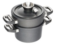 Set Topf Wasserl- Kochen Induk.D24cm, Dünster/Deckel