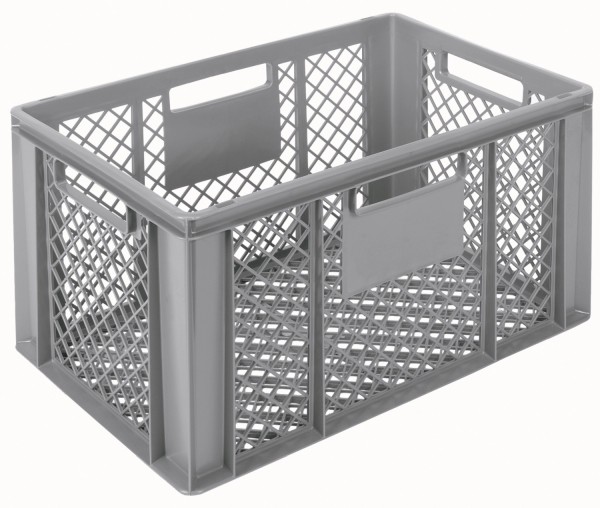 Behälter grau 60x40x32cm Standard Boden und Wände perforiert