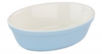 Keramik Auflauf-/Kuchenform oval, 16.5x11x5 cm, blau