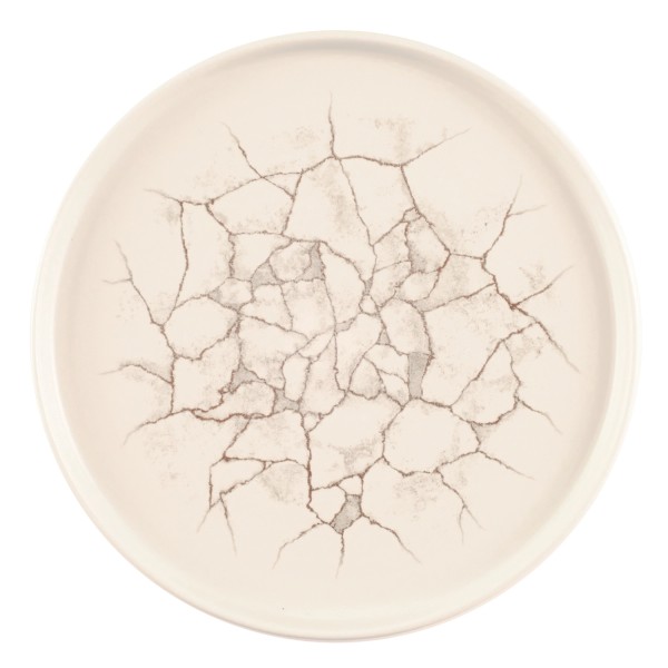 S.P. Kintsugi Agate Grey Walled Teller 26cm, H2cm