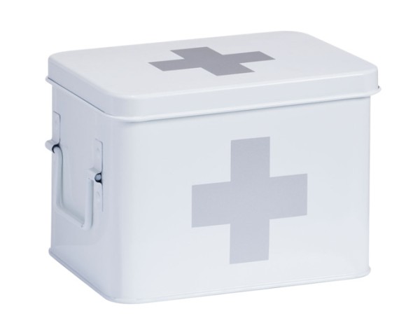 Medizinbox Metall weiss 21.5cm