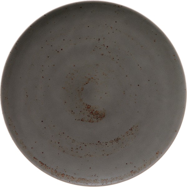 Pottery Unique Darkgrey Teller flach rund coupe 15cm